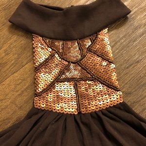 Brown Choker Blouse